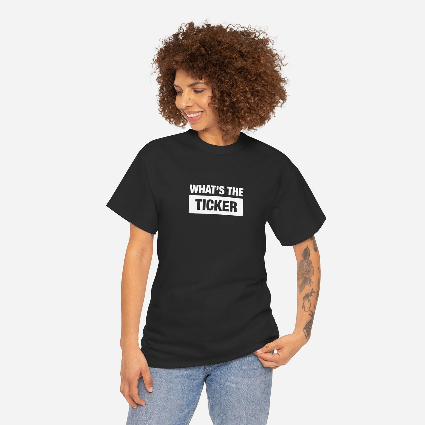 What's the Ticker | Unisex Heavy Cotton Tee