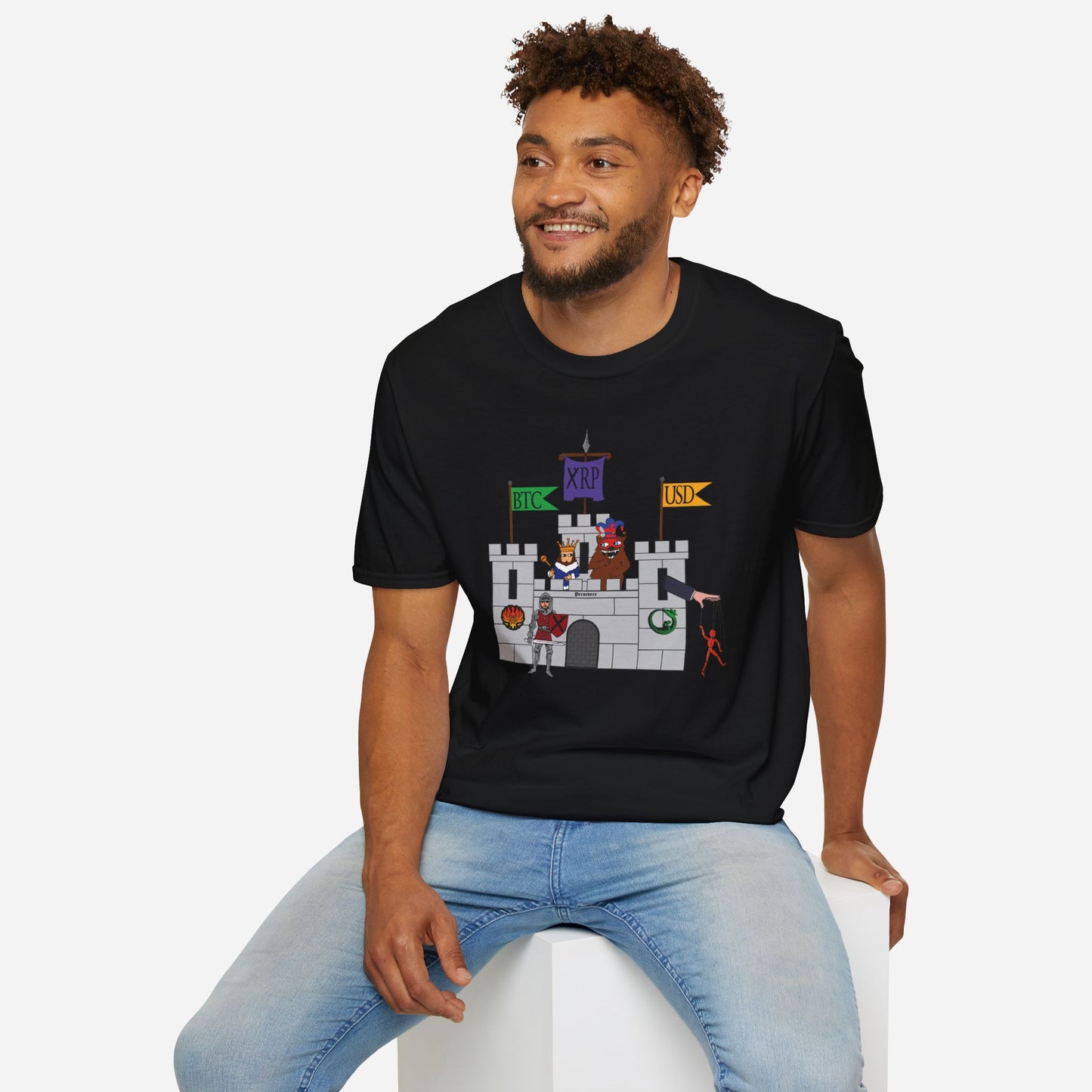 Castle Scene BG123 | Unisex Softstyle T-Shirt