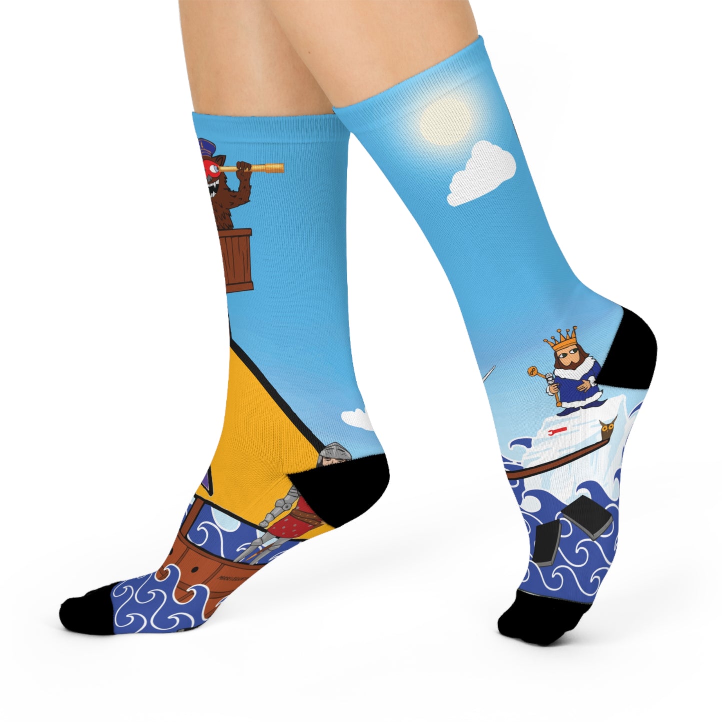 Bearable Sail Scene Crew Socks